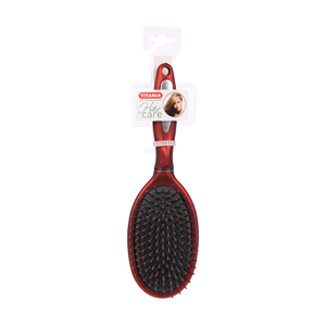 Titania 10 Rows Hair Brush Oval Red