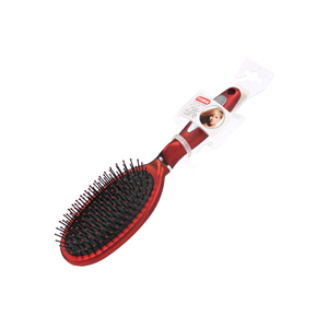 Titania 10 Rows Hair Brush Oval Red