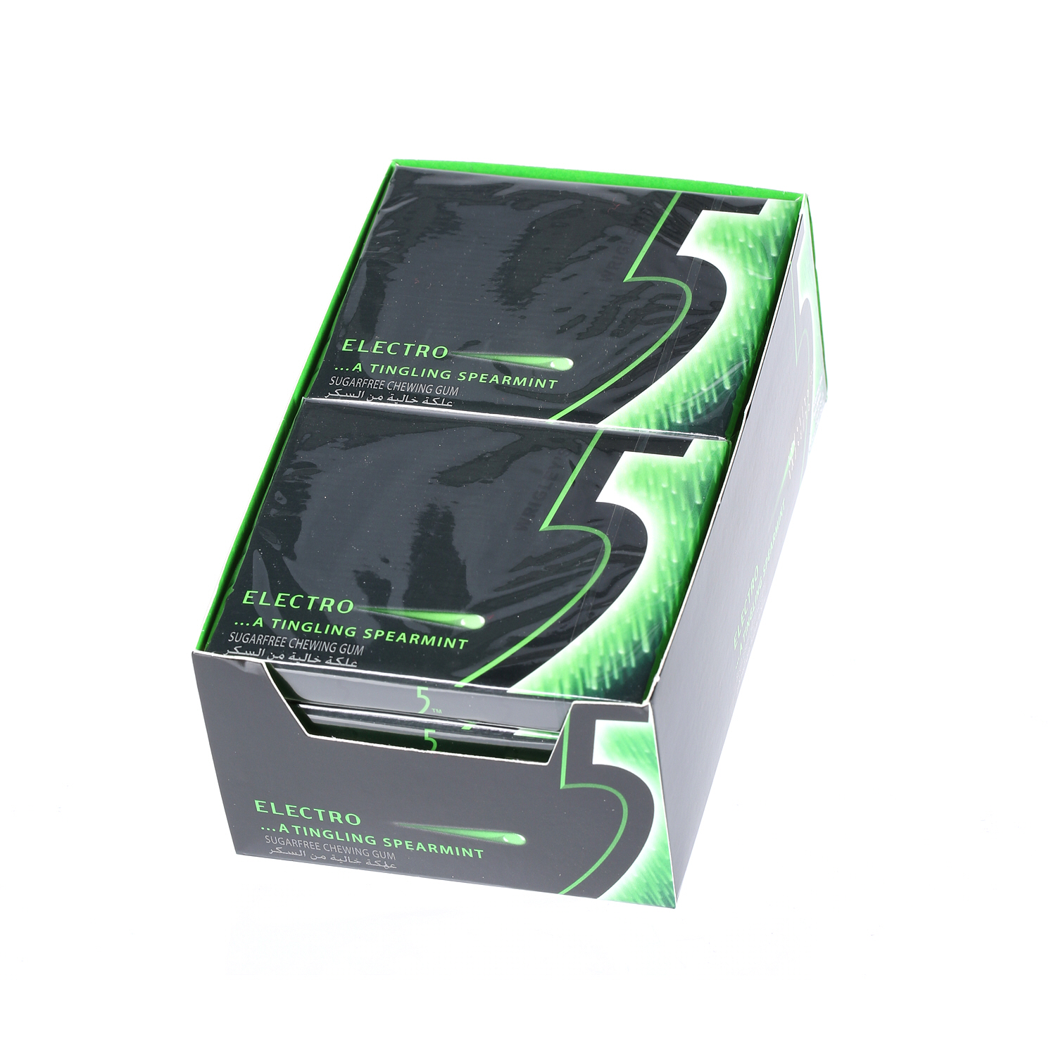 Wrigley's 5 Electro Spearmint Chewing Gum 31.2gm × 10'S