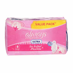 Always Ultra Cotton Soft Normal Sanitary Pads 10 Pieces