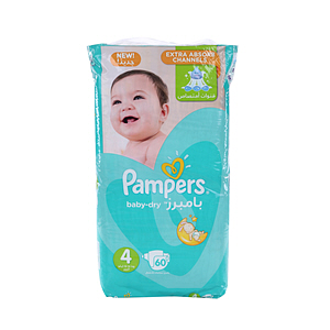 Pampers Baby Dry Jumbo Pack Maxi 60'S