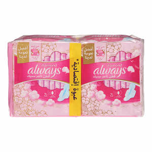 Always Cottony Soft Maxi Thick Night sanitary Pads with Wings 24 Pads (Pack of 2)