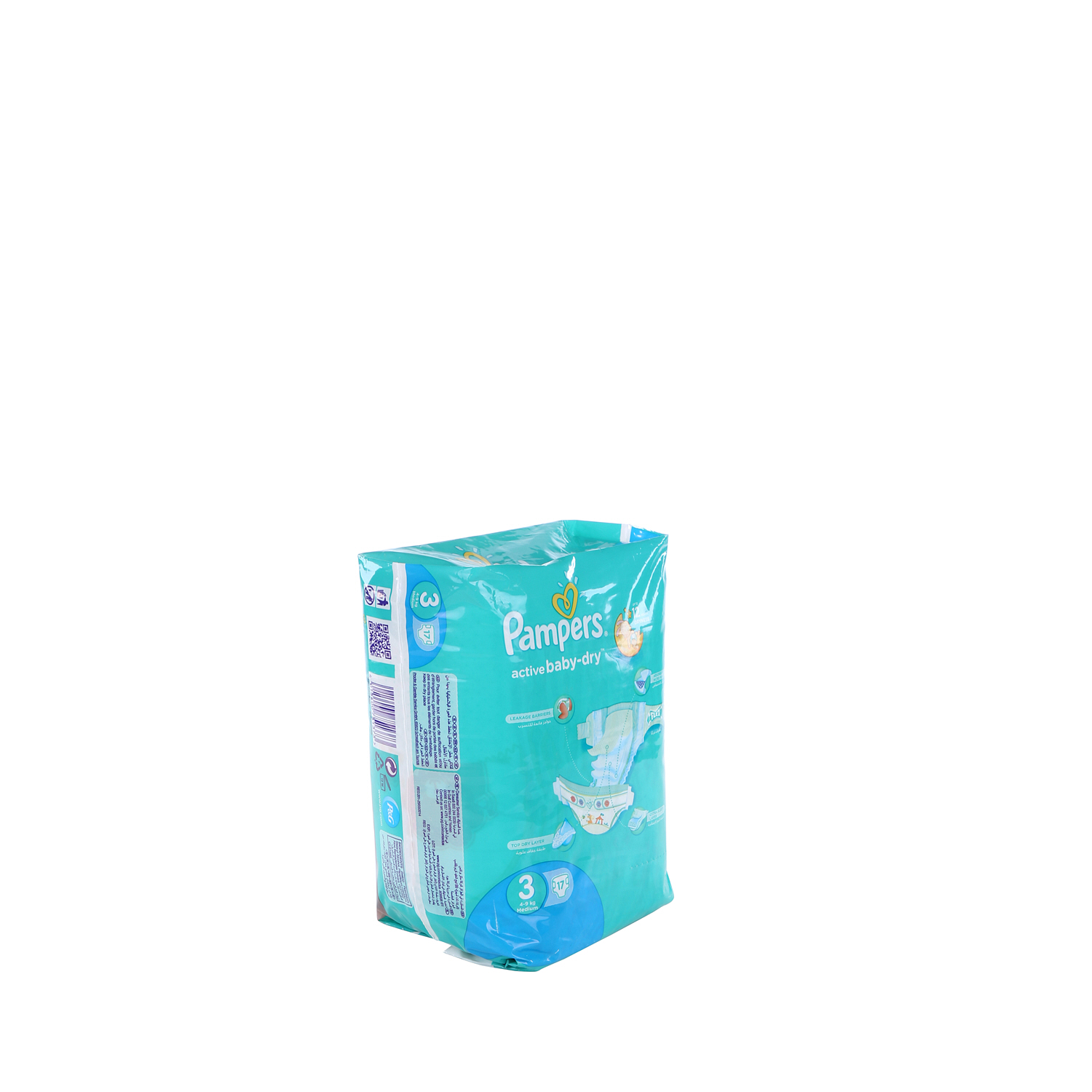 Pampers Baby-Dry Diapers With Aloe Vera Lotion & Leakage Protection, Size 3, For 6-10 kg Baby, Pack of 17