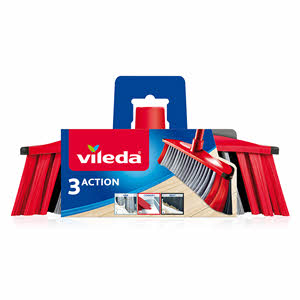 Vileda 3 Action Broom with Stick