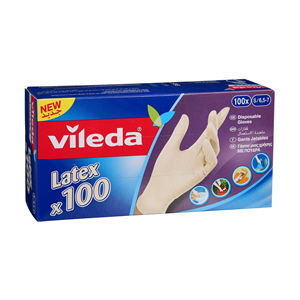 Vileda Latex Multi Proposes Disposable Glove 100'S