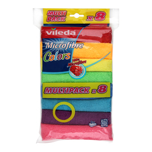 Vileda Microfiber Colors Towel 8 Pack