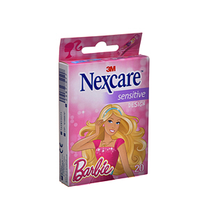 3M Nexcare Sensitive Bandages Barbie Design 20'S