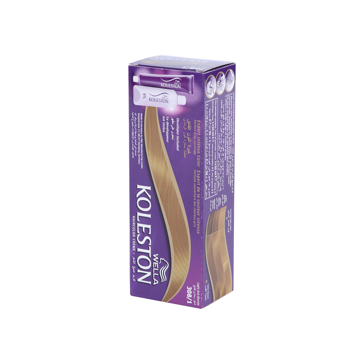 Wella Koleston Intense Hair Color 308/1 Light Ash Blonde