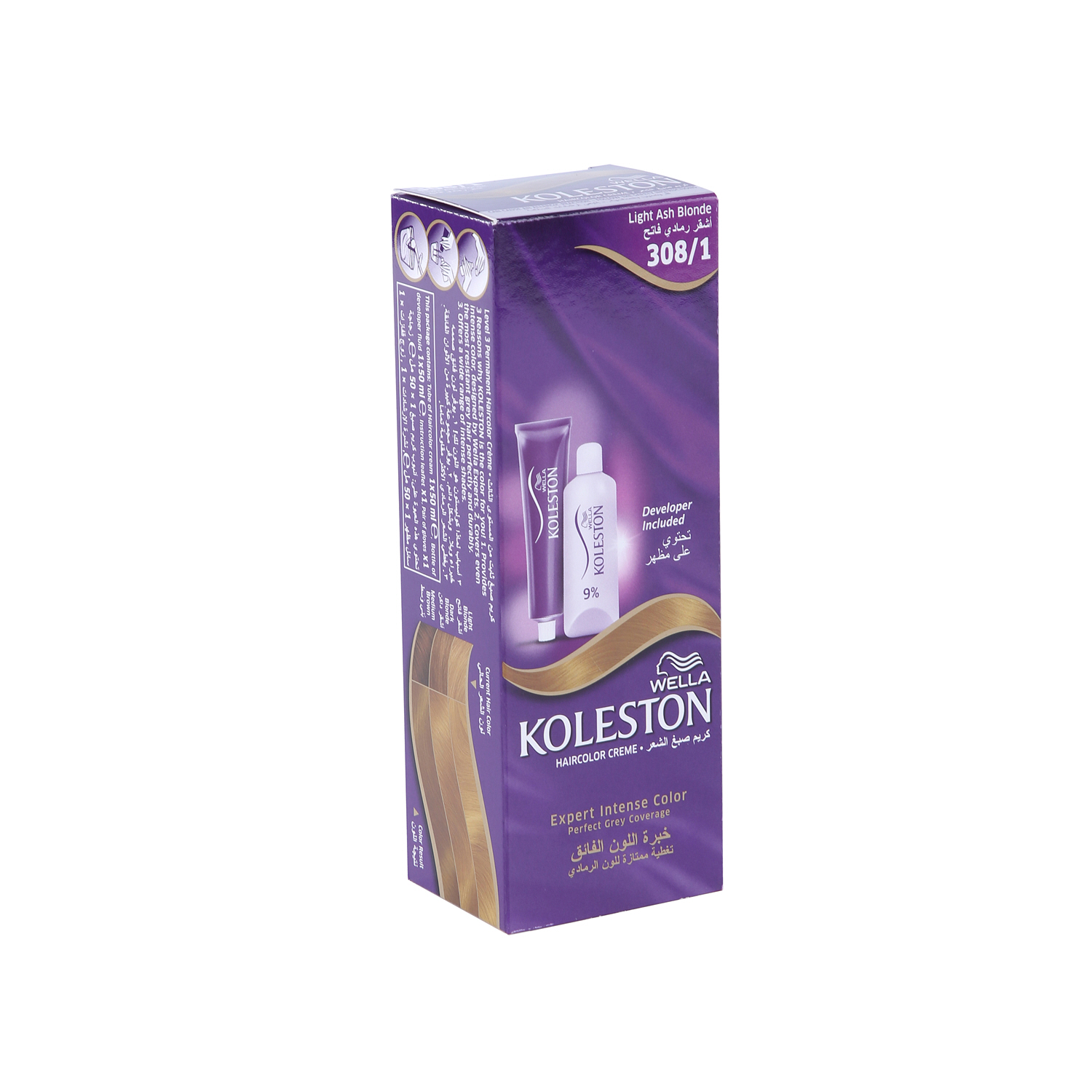 Wella Koleston Intense Hair Color 308/1 Light Ash Blonde