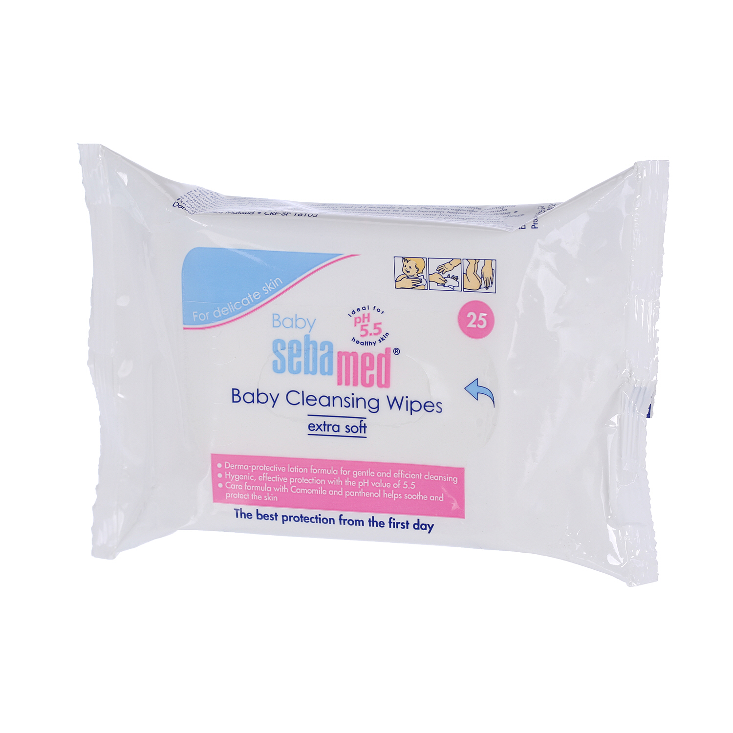 Sebamed Extra Soft Baby Cleansing Wipes White 25 Wipes