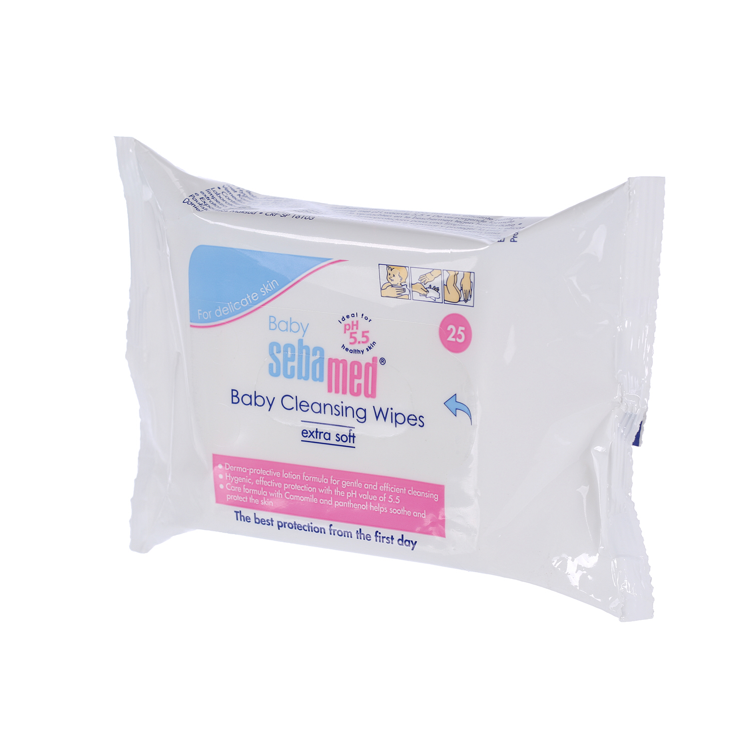 Sebamed Extra Soft Baby Cleansing Wipes White 25 Wipes