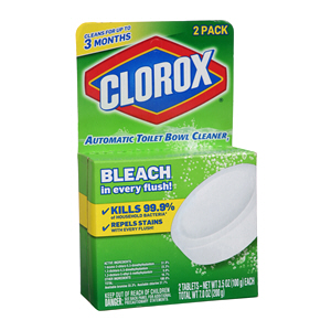 Clorox Bleach In Every Flush Toilet Bowl Cleaner 3.5 Oz × 2 Pack Clorox Bleach In Every Flush Toilet Bowl Cleaner 3.5 Oz × 2 Pack