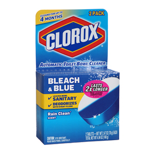 Clorox Bleach & Blue Toilet Bowl Cleaner 2.47 Oz × 2 Pack