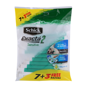 Schick Exacta 2 Sensitive Disposable (7 + 3 Free)