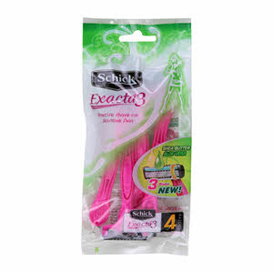 Schick Exacta 3 Disposable Razor 4 Pieces