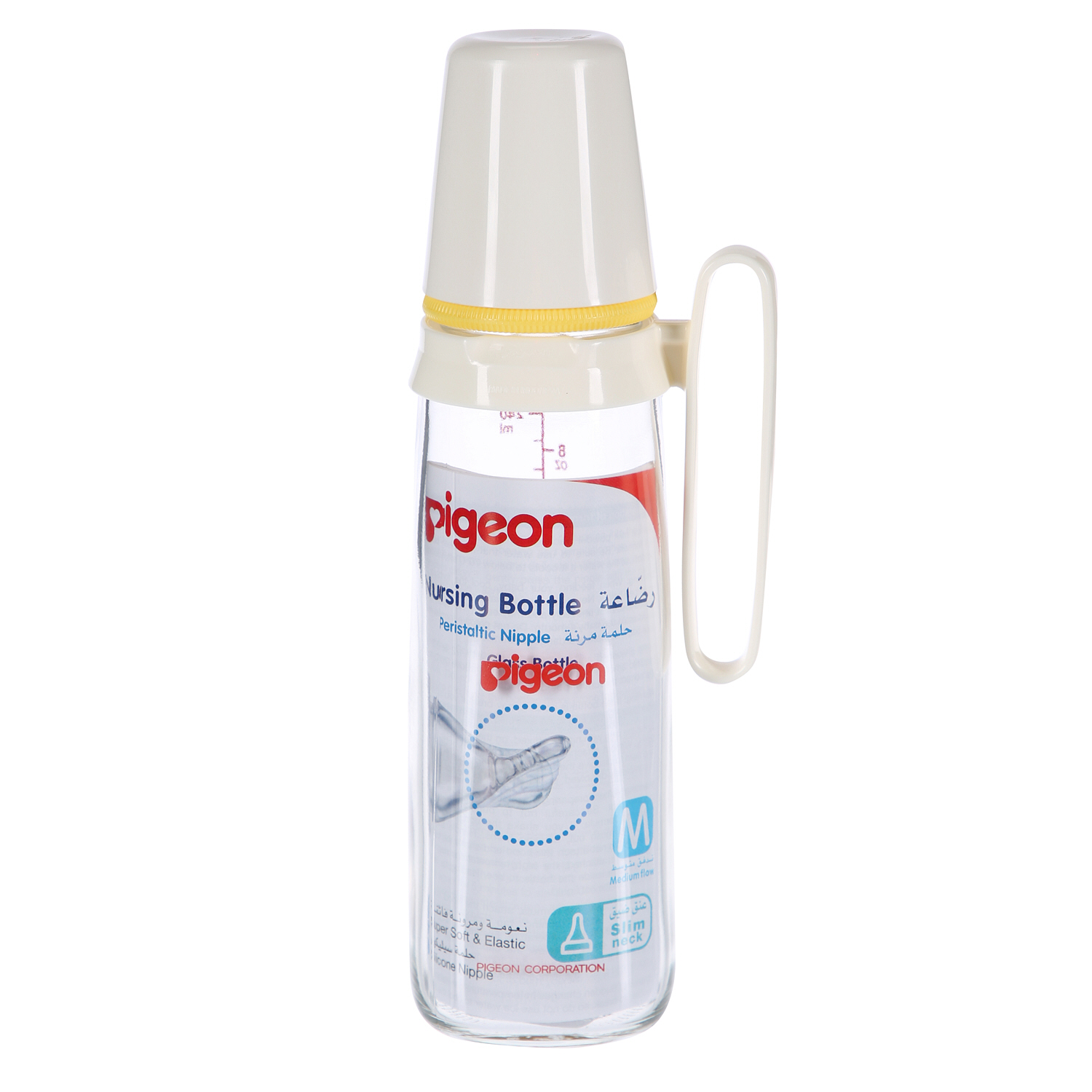 Pigeon Glass Bottle With Handle 00226 Clear 240 ml