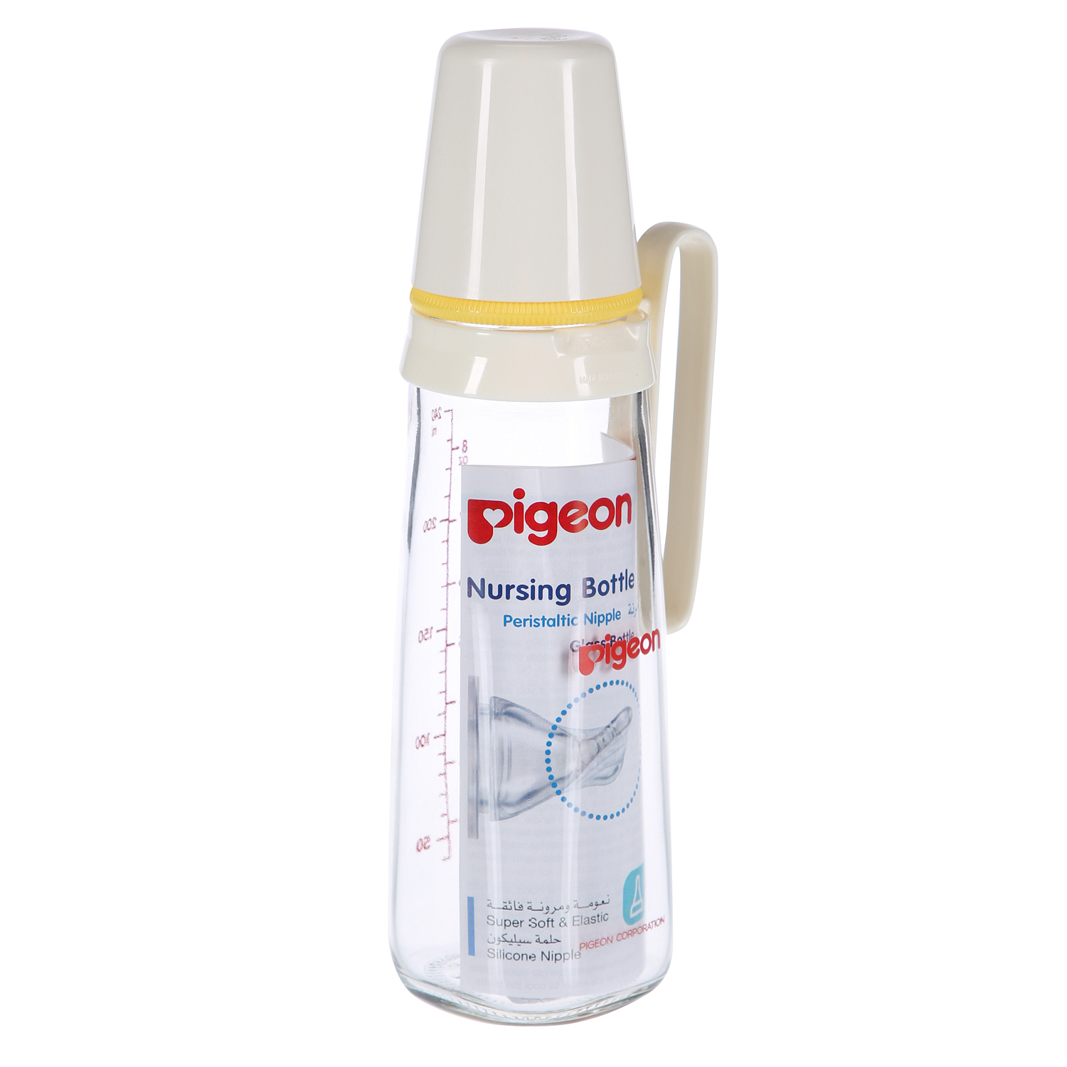 Pigeon Glass Bottle With Handle 00226 Clear 240 ml