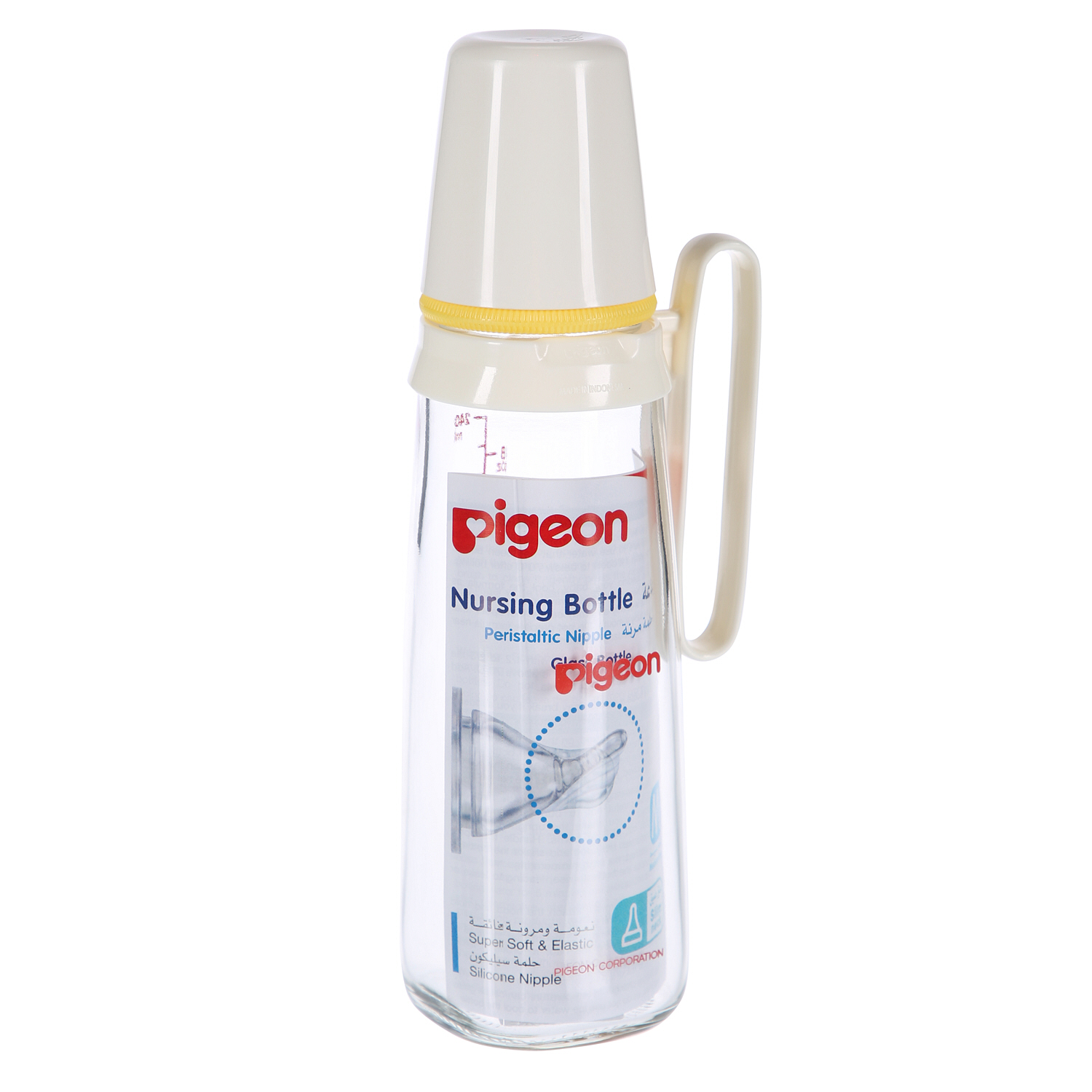 Pigeon Glass Bottle With Handle 00226 Clear 240 ml