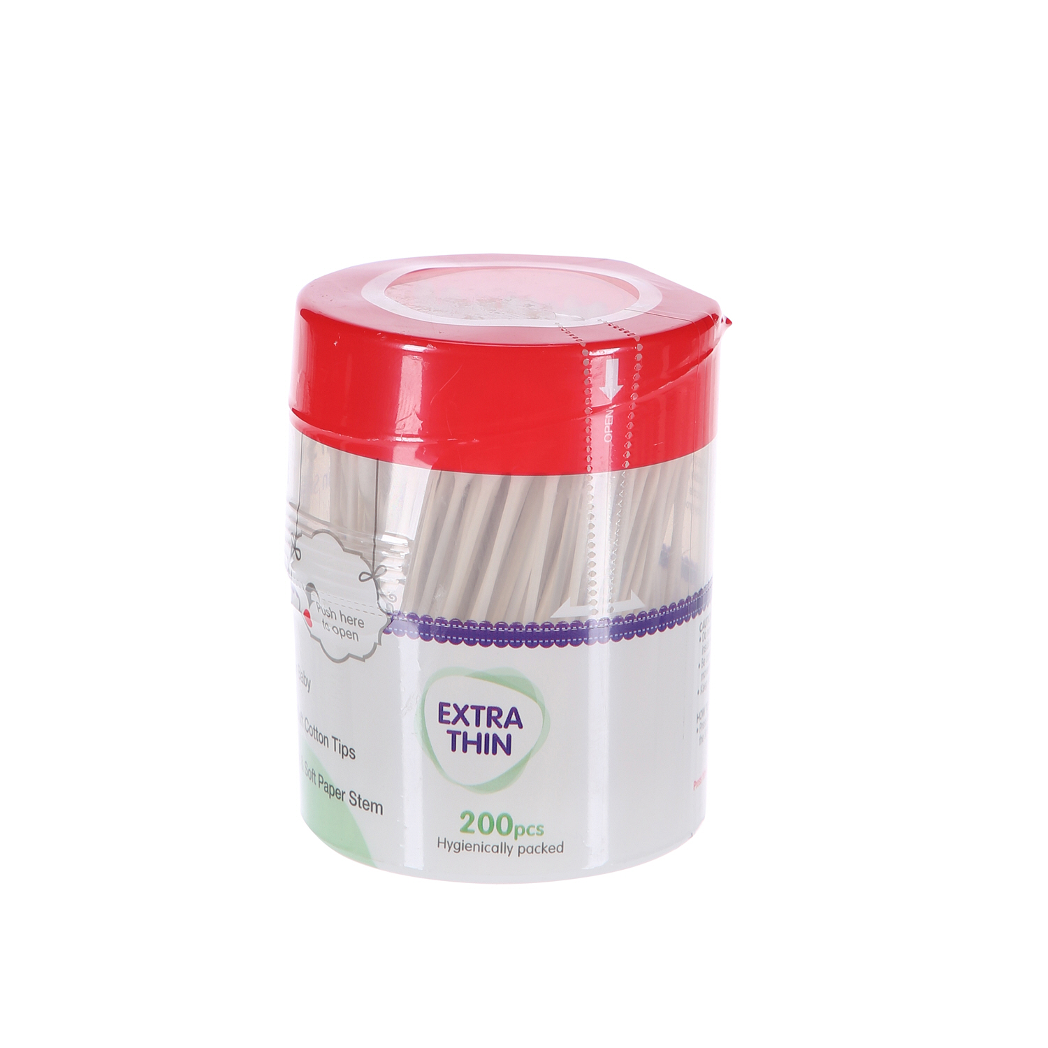 Pigeon Cotton Swabs Thin Stem Hinged Case 200 Pieces