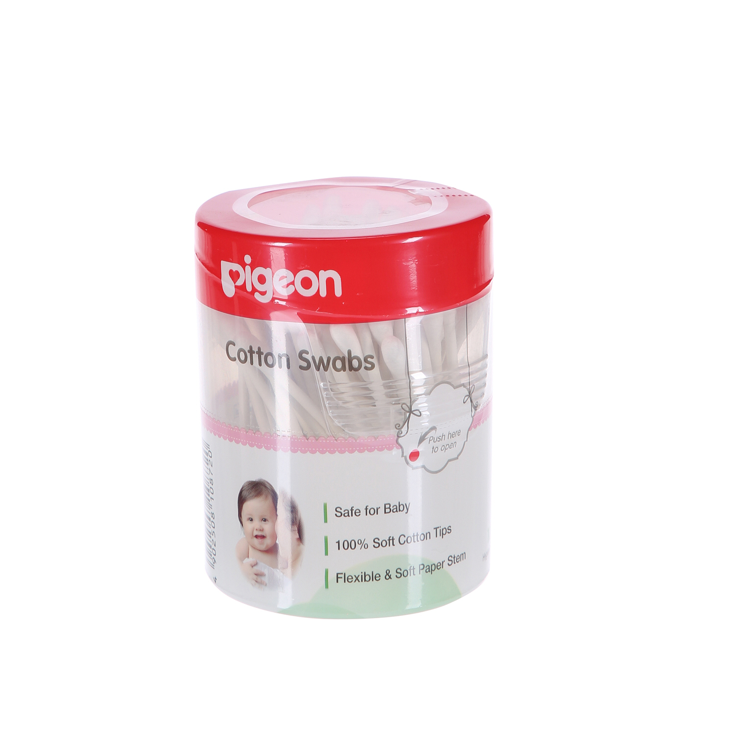 Pigeon Cotton Swabs Hinged Case 100 Pack