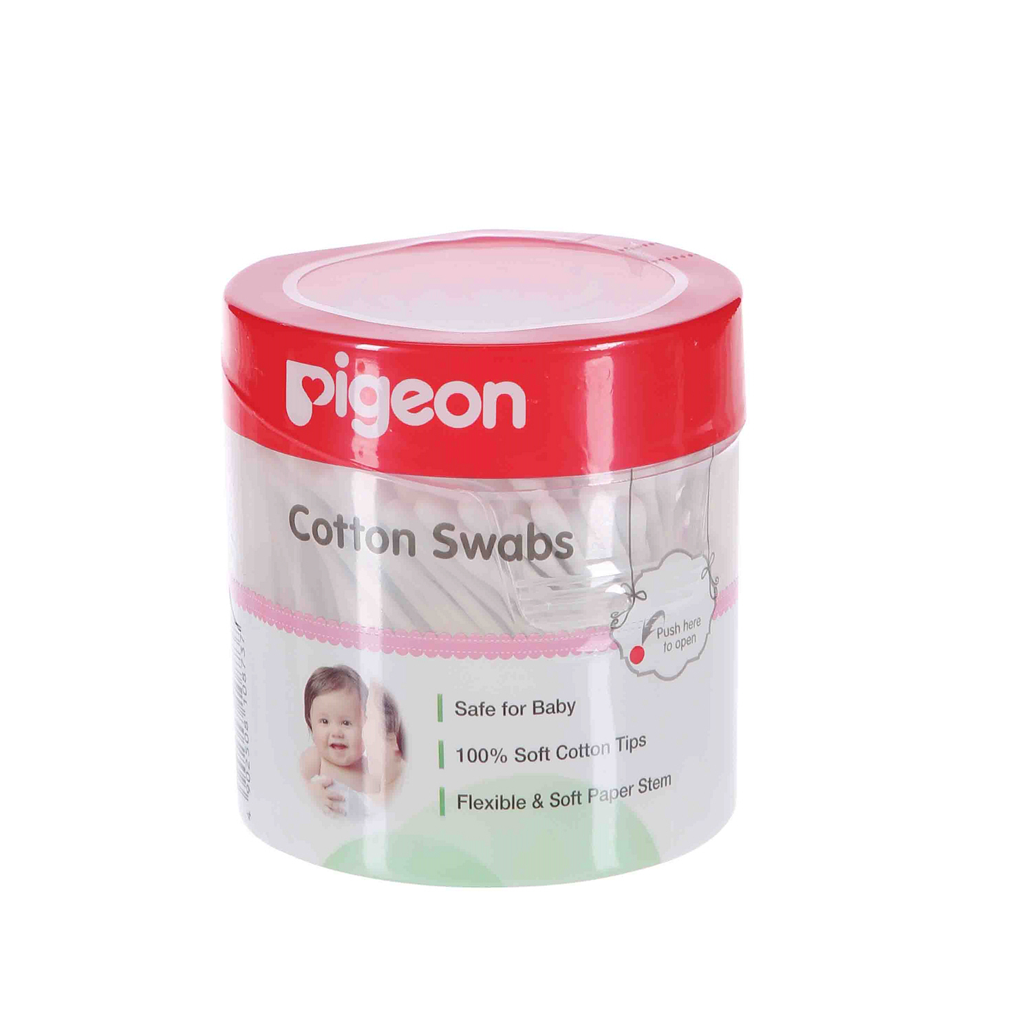 Pigeon Cotton Swabs Hinged Case 200 Pieces