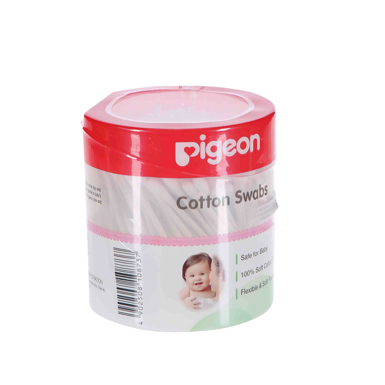 Pigeon Cotton Swabs Hinged Case 200 Pieces