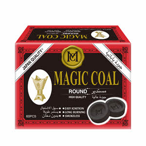 Magic Coal Charcoal Round 60PCS