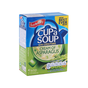 Batchelor Cup a Soup  with Croutions Cream of Asparagus 4 Sachets × 100gm