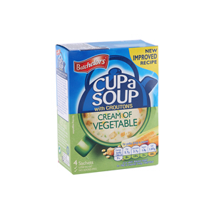 Batchelor Cup a Soup  with Croutions Cream Of Vegetables 4 Sachets  × 100gm