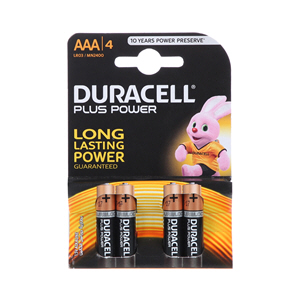 Duracell Plus Power AAA Battery 4 'S