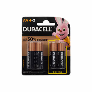 Duracell Battery AA Monet 4+2PCS