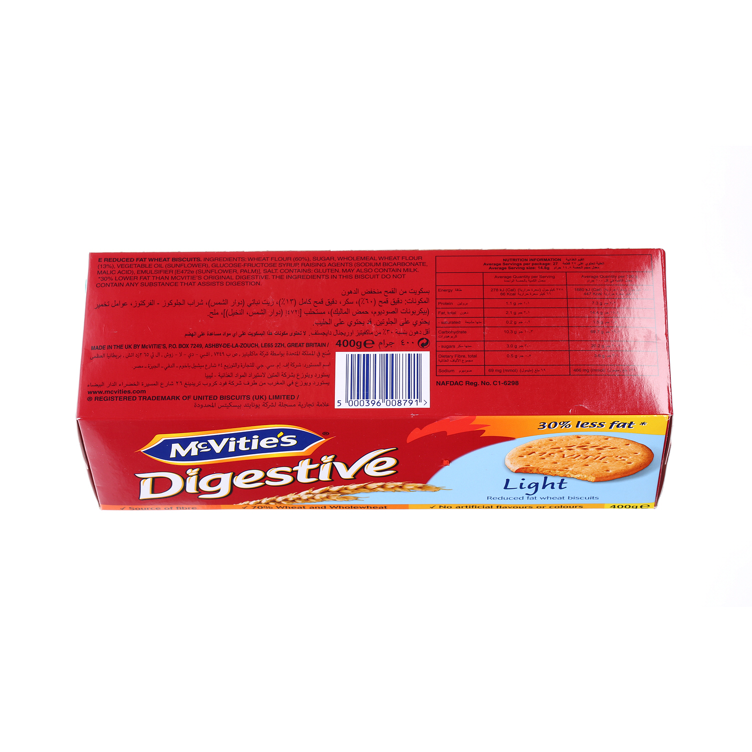 Mcvities Digestive Light Biscuits 400 g