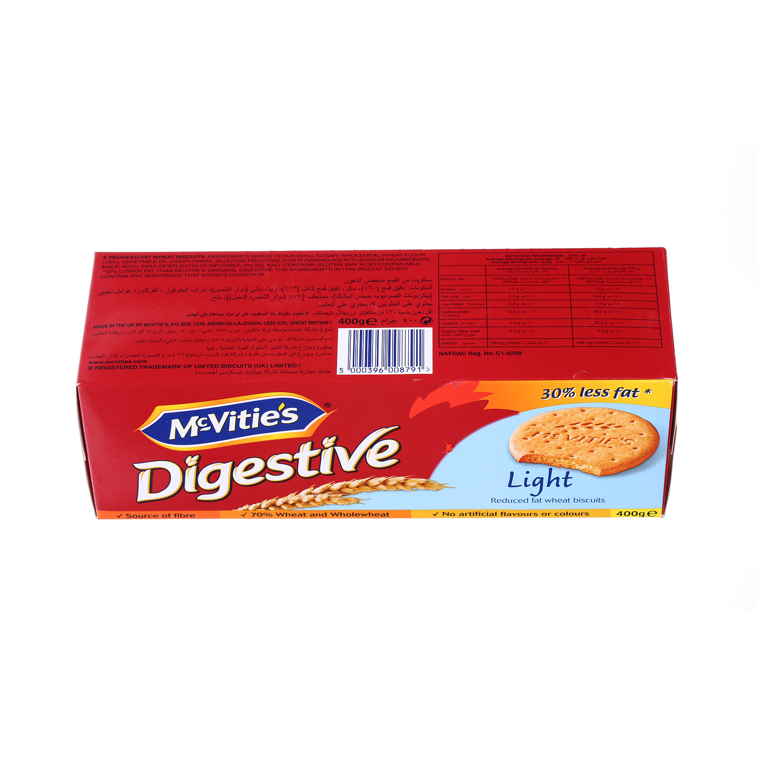 Mcvities Digestive Light Biscuits 400 g