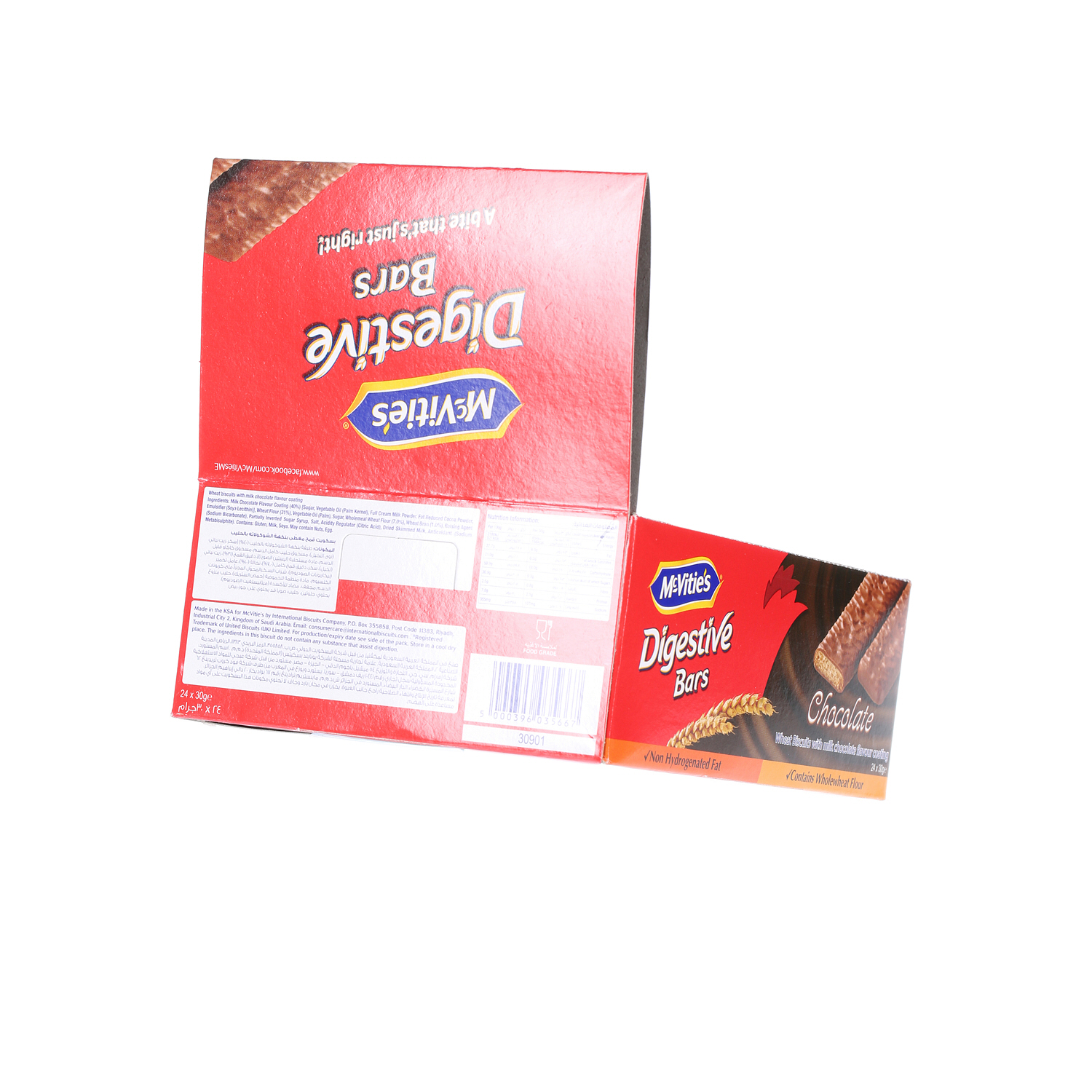 Mcvities Digestive Bar Choco 30gm × 24'S