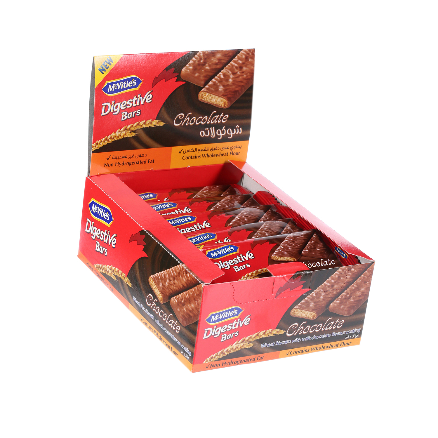 Mcvities Digestive Bar Choco 30gm × 24'S