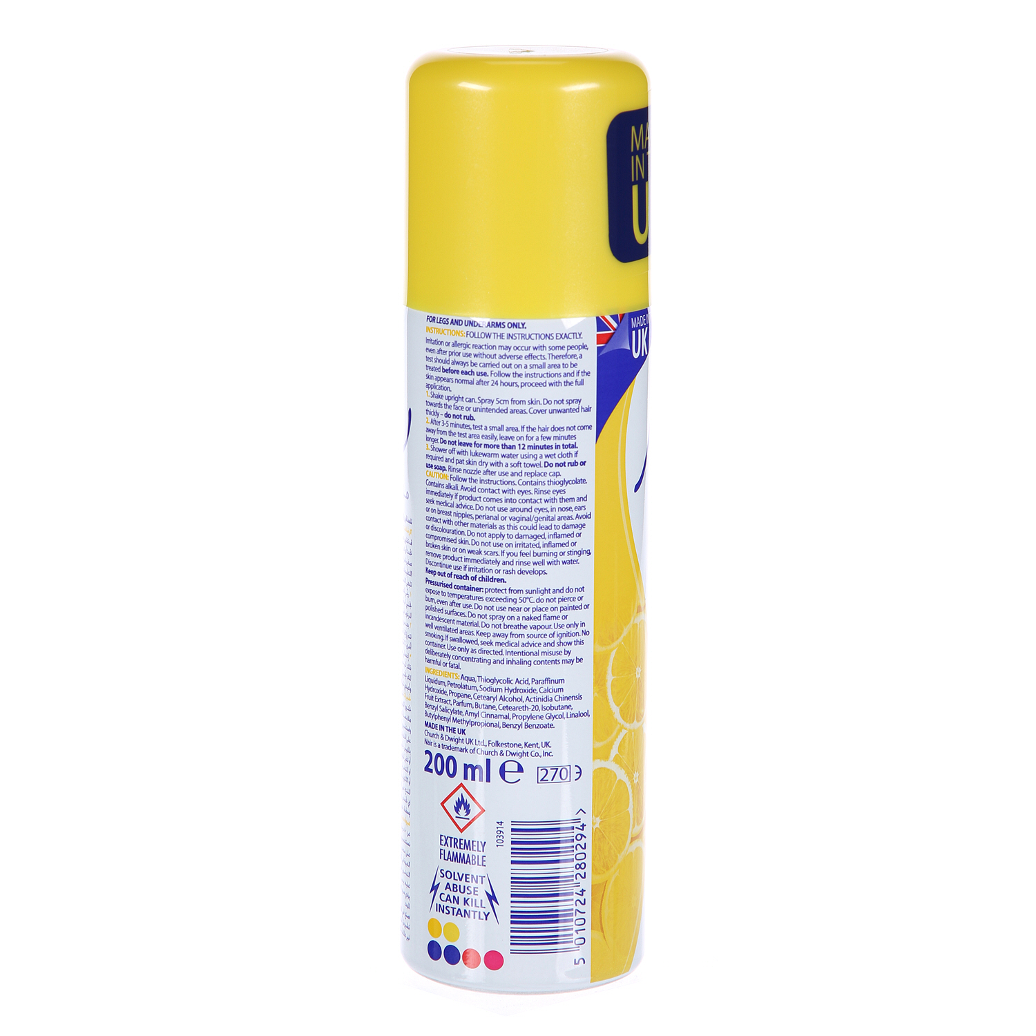 Nair Hair Remover Lemon Spray 200ml