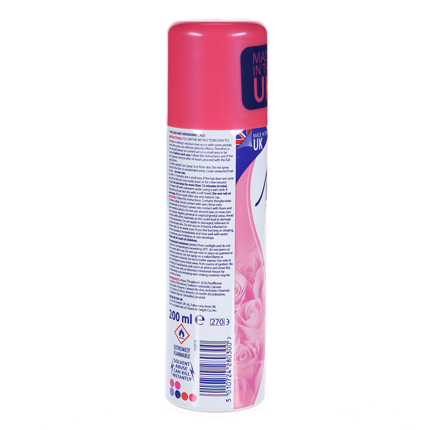 Nair Hair Remover Rose Spray 200ml