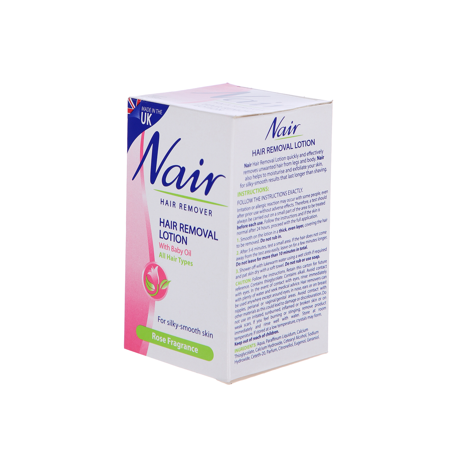 Nair Hair Remover Lotion Rose 120 ml