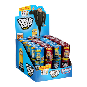 Bazooka Push Pop Blue Raspberry & Cola Candy 15 g