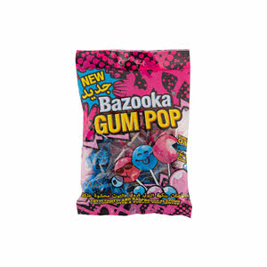 Bazooka Gum Pop Raspberry Lollipops 140 g