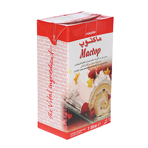 Mactop Whipping Cream Full Fat 1 L