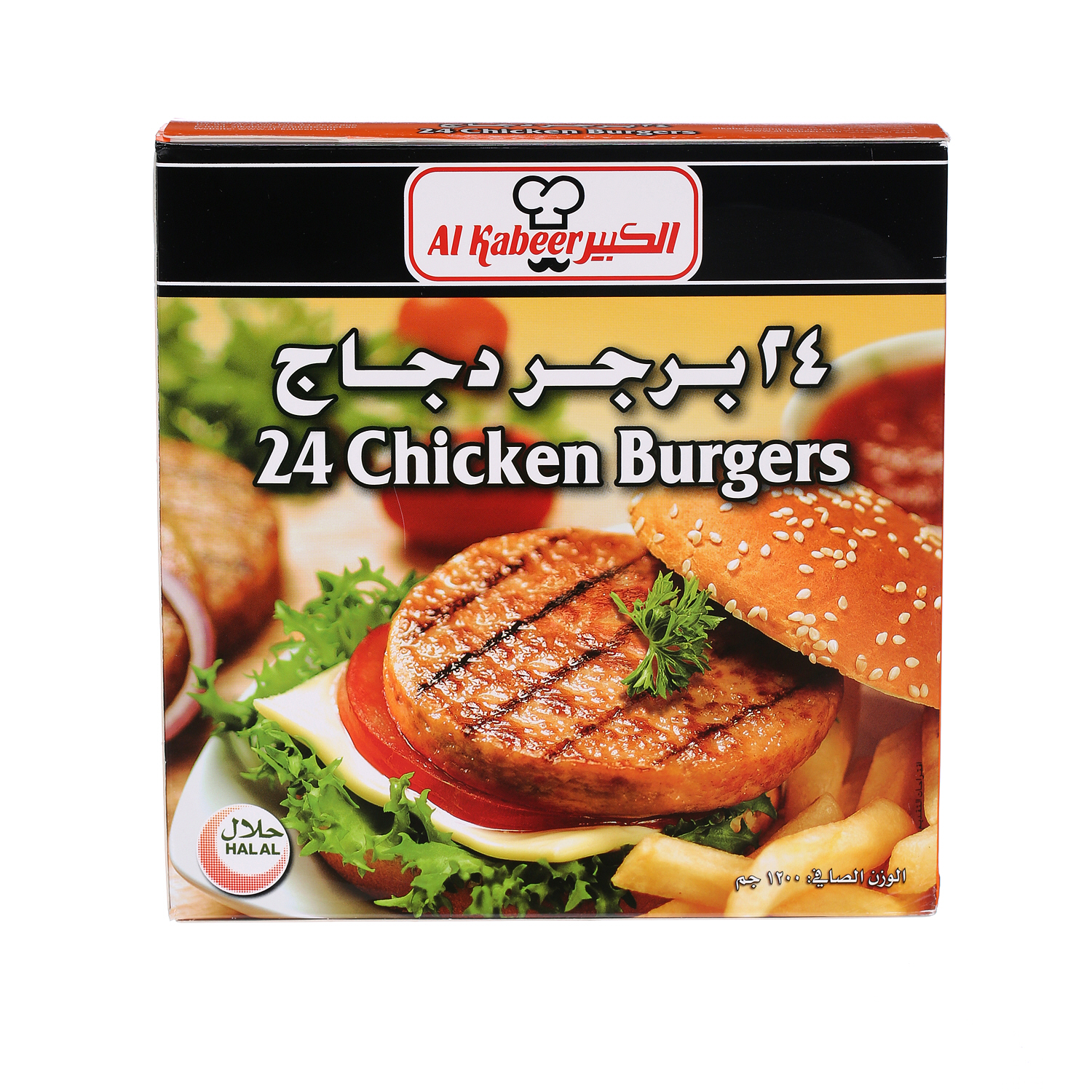 Al Kabeer Chicken Burger 1200 g × 24 Pack