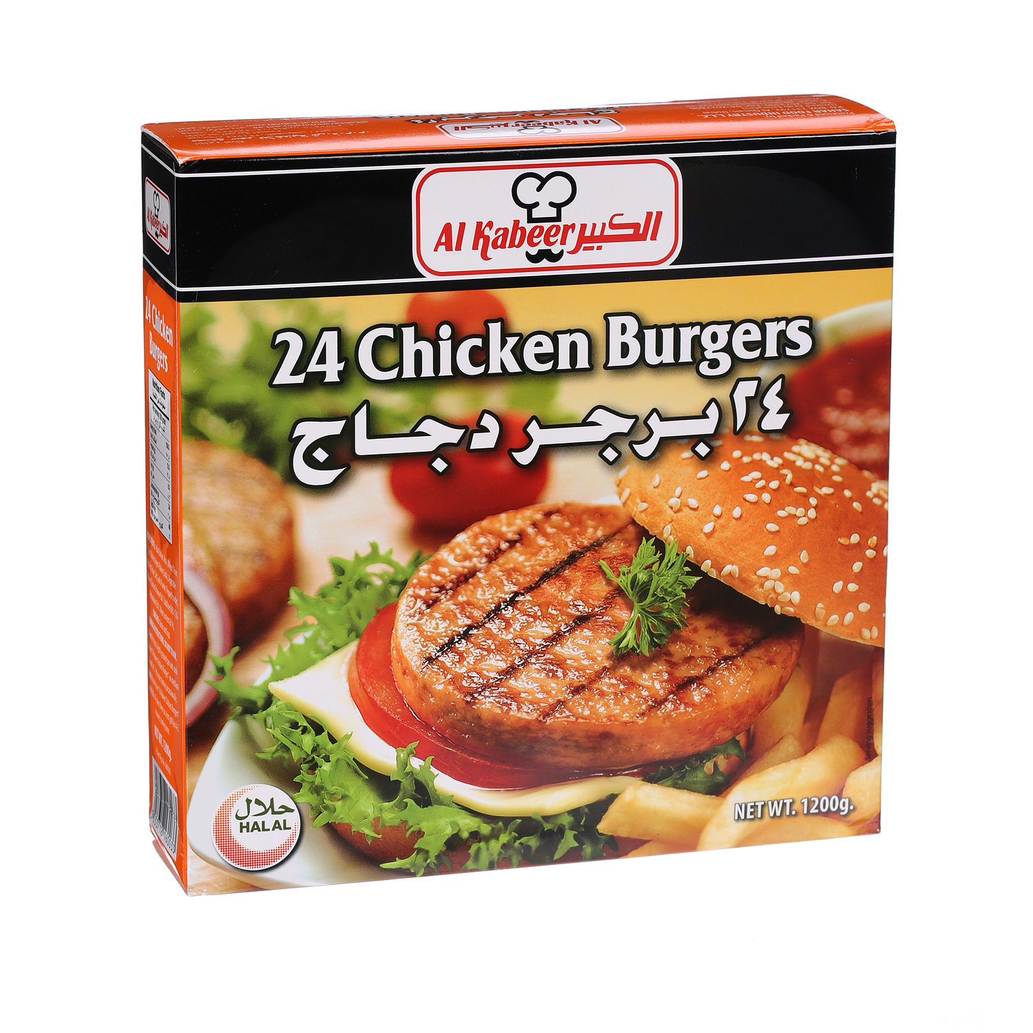 Al Kabeer Chicken Burger 1200 g × 24 Pack