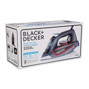Black + Decker Steamiron 2200W Ceramic Soleplate × 2