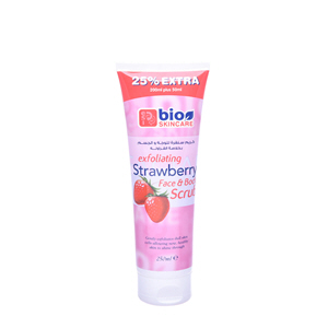 Bio Skincare Exfoliating Scrub Tube Strawberry 250ml