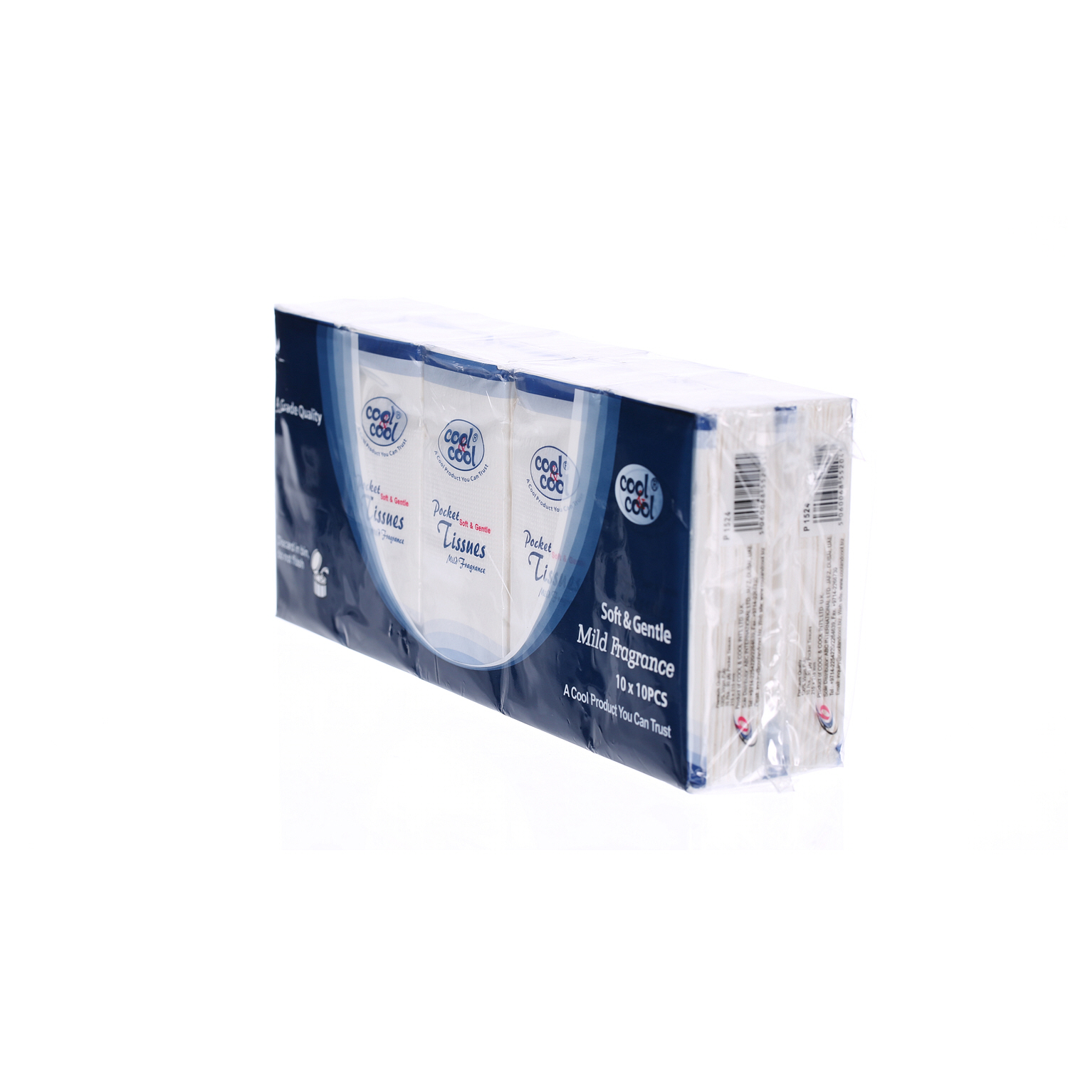 Cool & Cool Carry Pocket Tissue 10 Wipes × 10 Pack