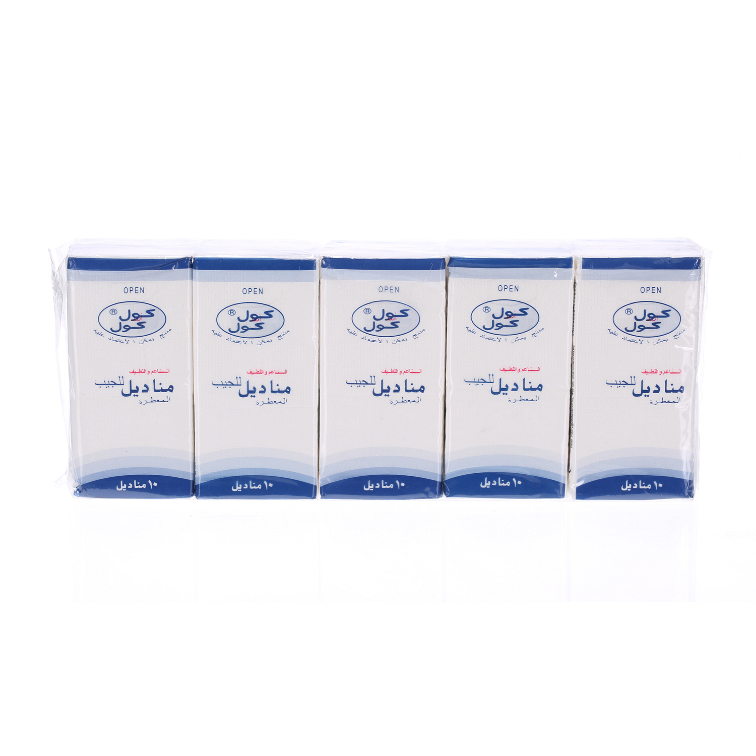 Cool & Cool Carry Pocket Tissue 10 Wipes × 10 Pack