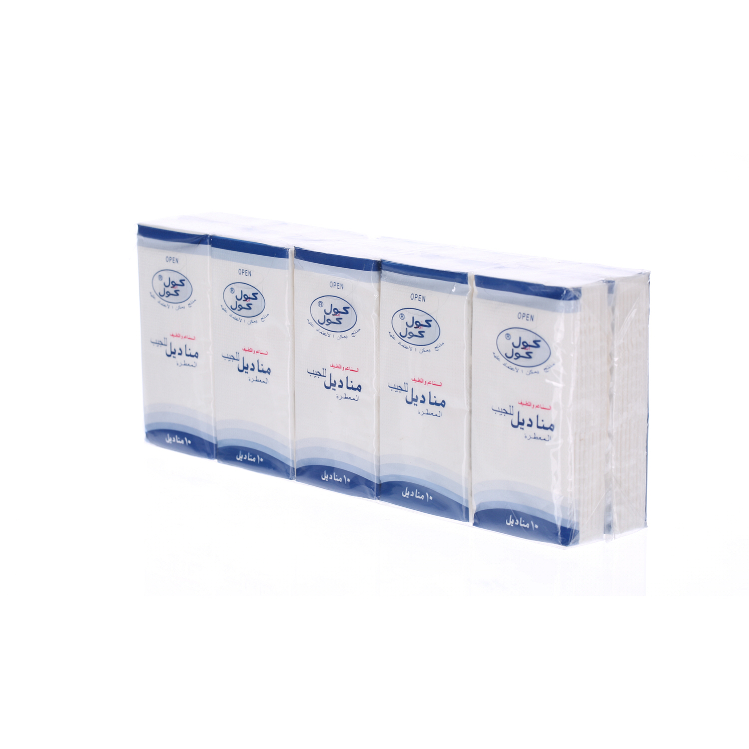 Cool & Cool Carry Pocket Tissue 10 Wipes × 10 Pack