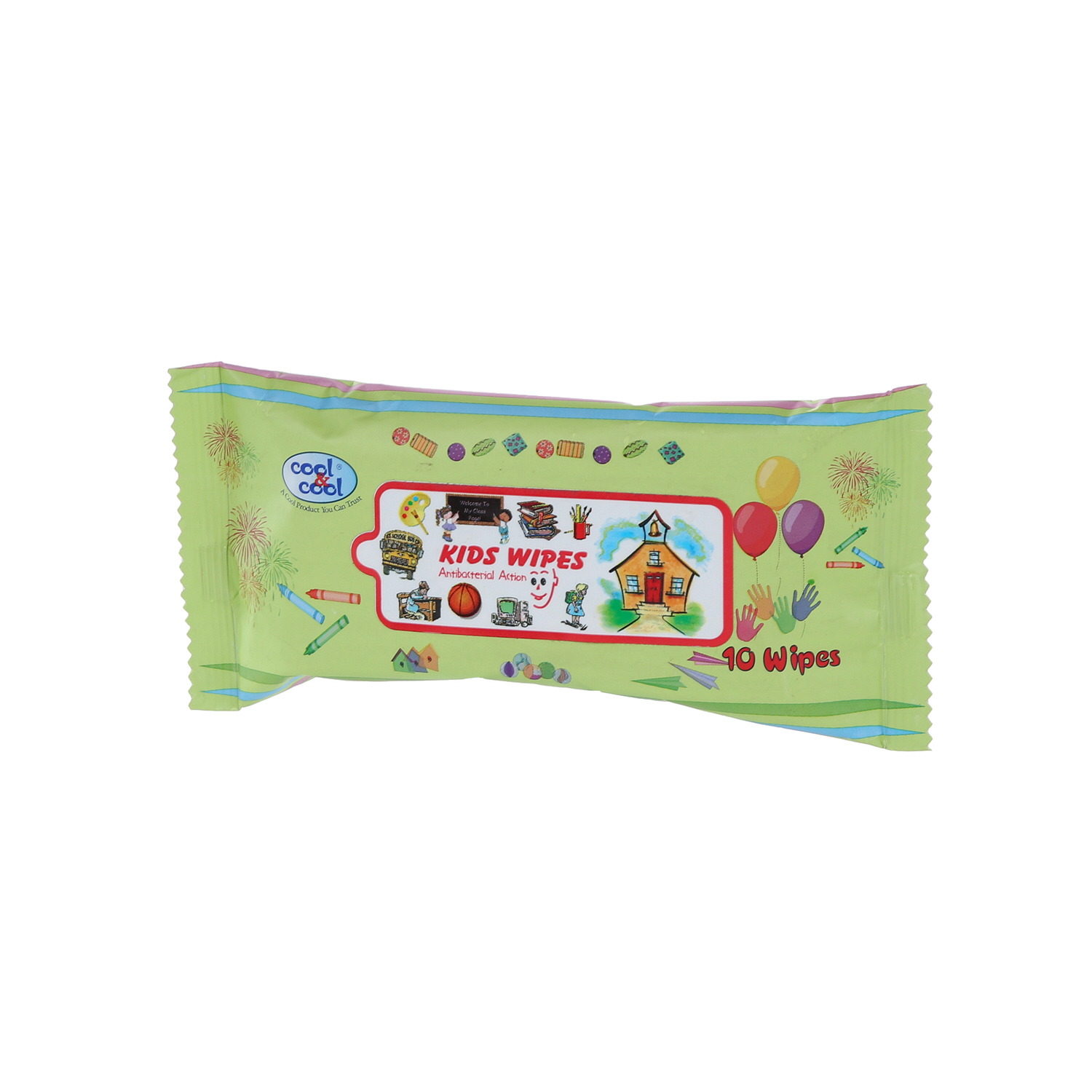 Cool & Cool Kids Wipes Antibacterial 10 Wipes