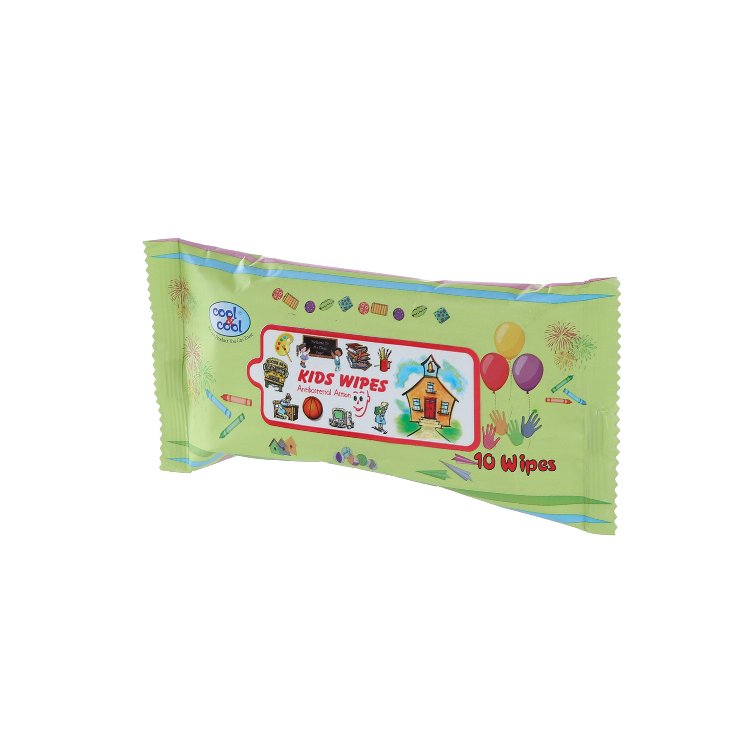 Cool & Cool Kids Wipes Antibacterial 10 Wipes